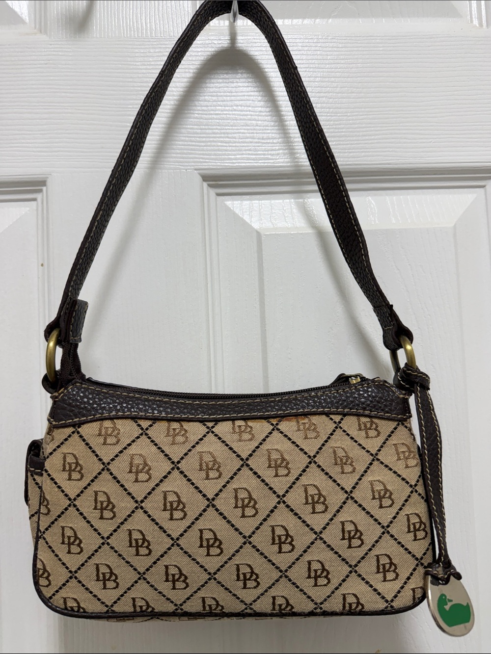 Dooney & Bourke Monogram Beige Shoulder Bag